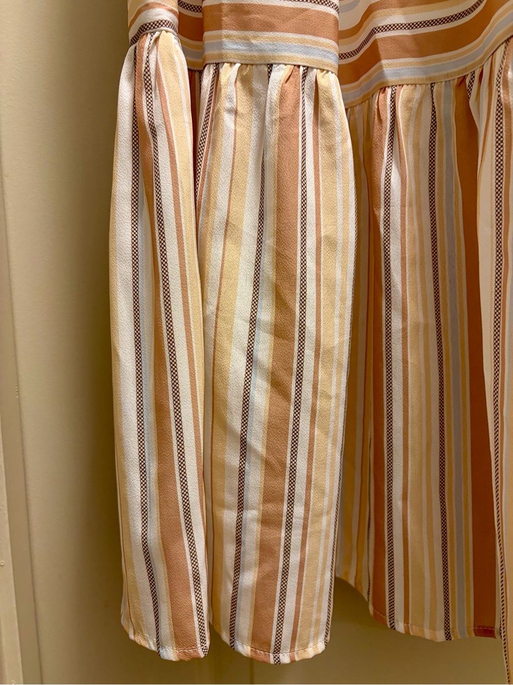 Baltic Born Willow Smocked Maxi Dress 1XL Striped Flutter Sleeve Tiered Boho - Picture 8 of 13